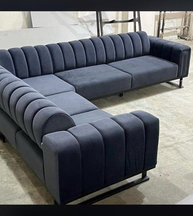 Sofá en L gris modular, muebles de sala modernos en Cali